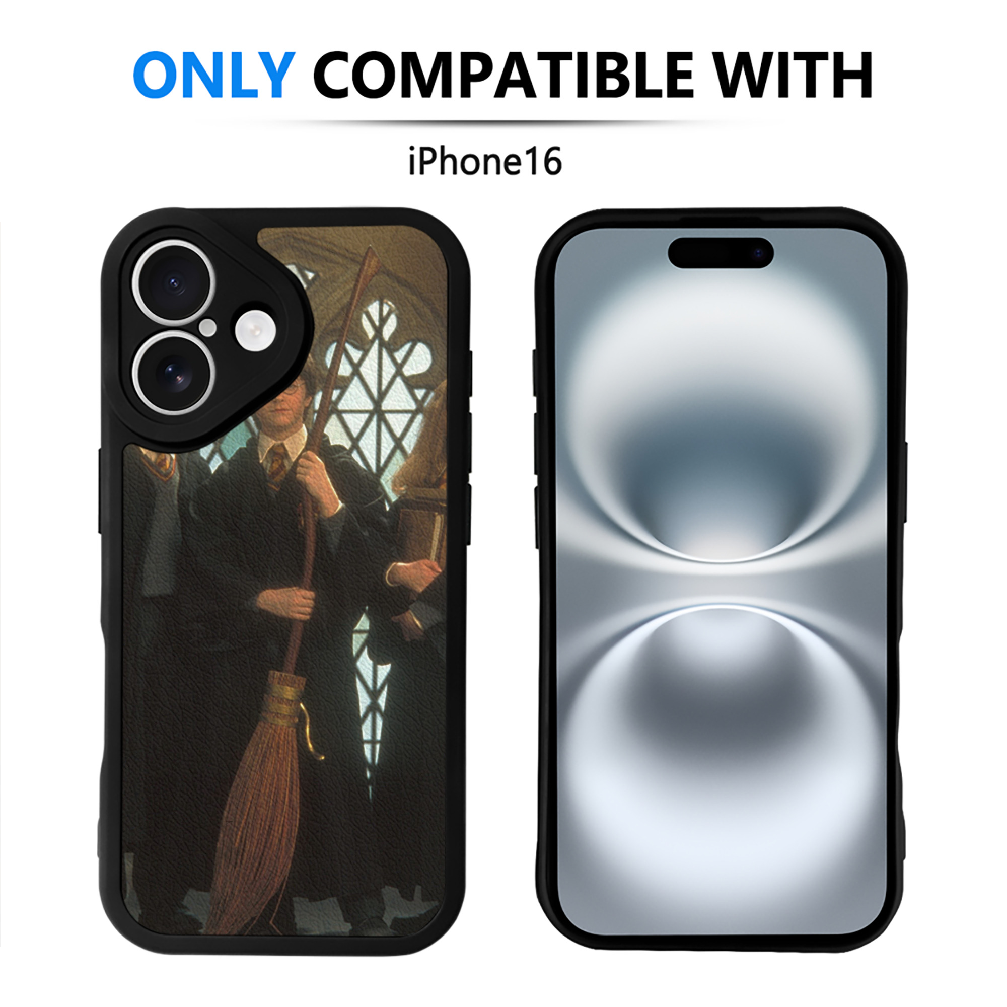 （画像用） Harry Potter ハリー・ポッターシリーズ 【iPhone 16シリーズ対応】シリコンスマホケース（レザー調） 材質：シリコン
